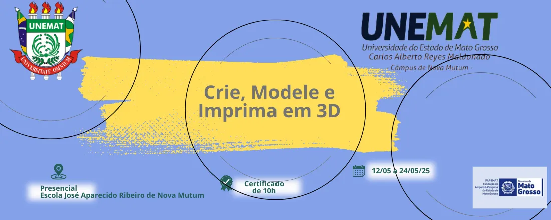 Crie, Modele e Imprima em 3D