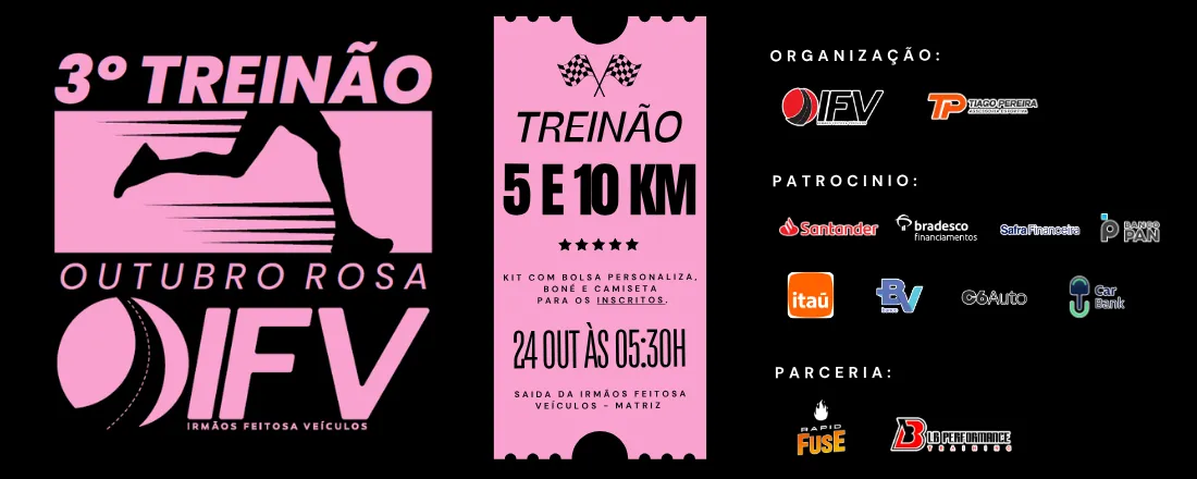3º Treinão IFV - Outubro Rosa