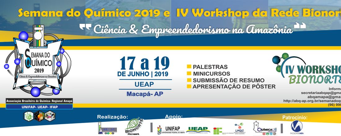 Semana do Químico 2019 e IV WORKSHOP BIONORTE