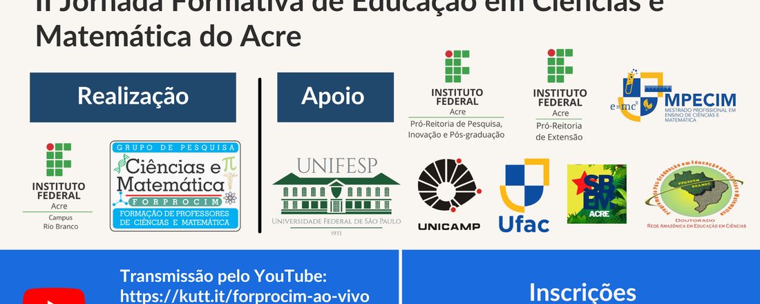 ll Jornada Formativa de Educação em Ciências e Matemática do Acre