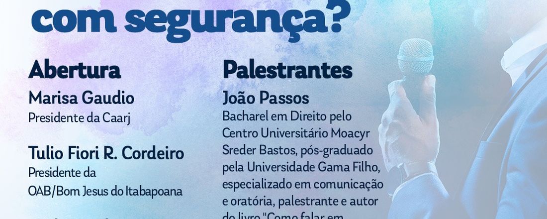 Minicurso "Como falar em público com segurança?"