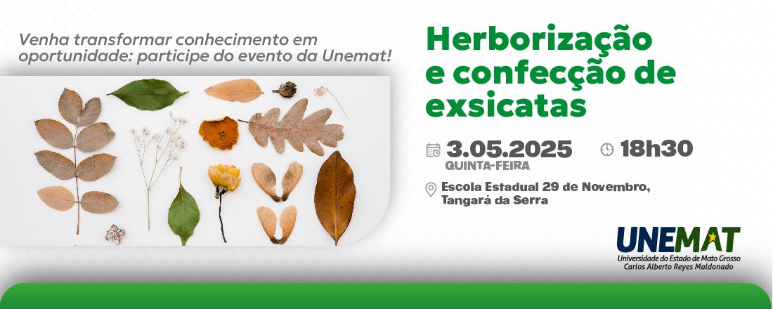 Herborização e confecção de exsicatas