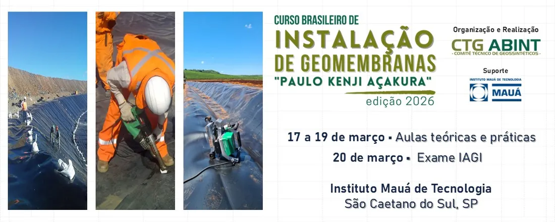 Curso Brasileiro de Instalação de Geomembranas "PAULO KENJI AÇAKURA"