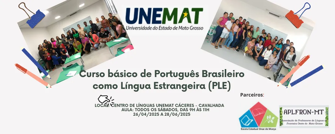 Curso básico de Português Brasileiro como Língua Estrangeira (PLE)