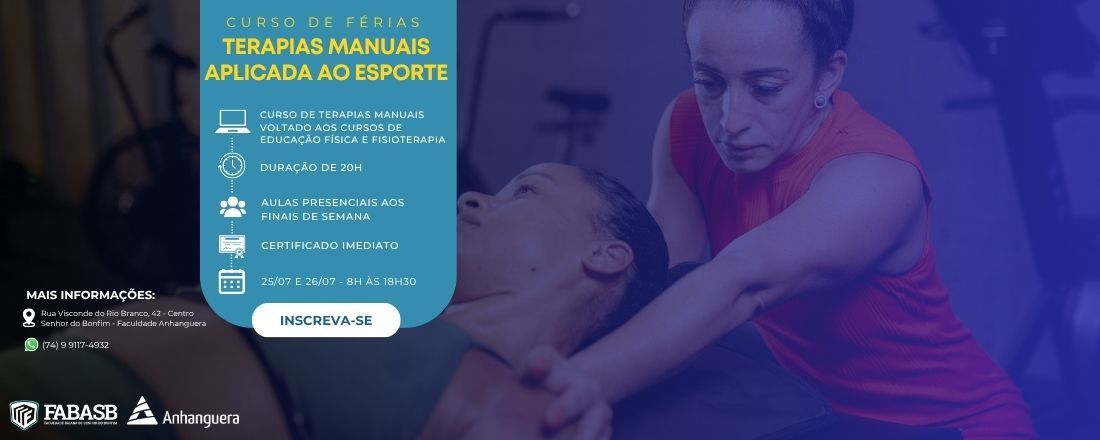 TERAPIAS MANUAIS APLICADA AO ESPORTE
