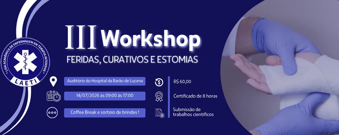3° WORKSHOP FERIDAS, CURATIVOS E ESTOMIAS