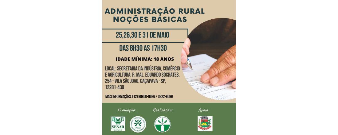 ADMINISTRAÇÃO RURAL – NOÇÕES BÁSICAS