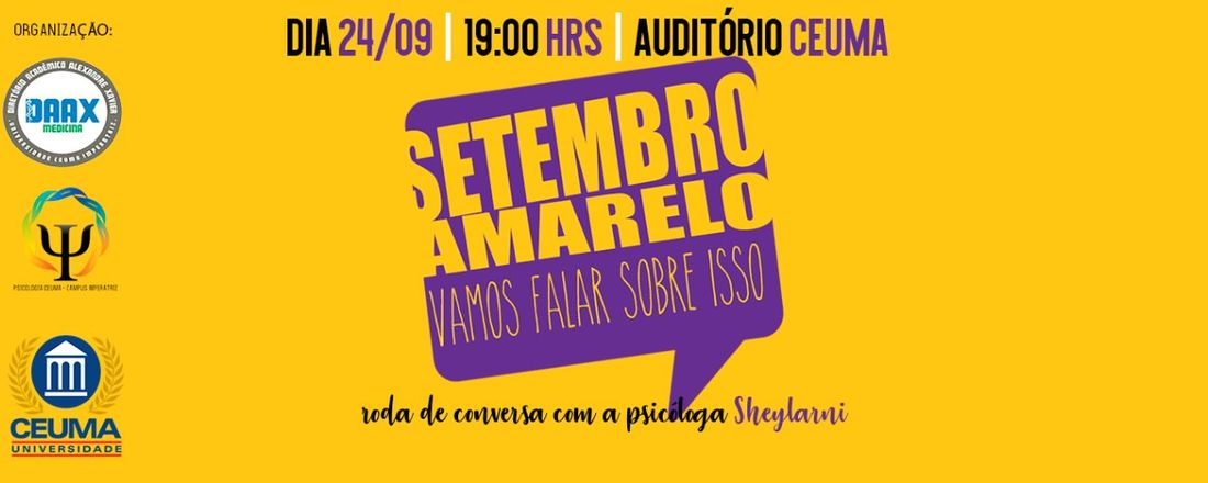 Setembro Amarelo - Vamos falar sobre isso