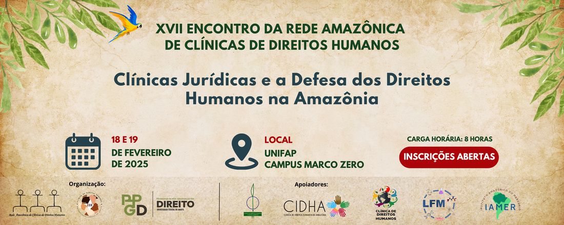 XVII Encontro da Rede Amazônica de Clínicas de Direitos Humanos