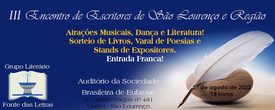 III Encontro de Escritores de São Lourenço e Região