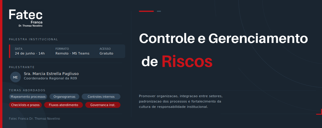 Controle e Gerenciamento de Riscos - Fatec Franca