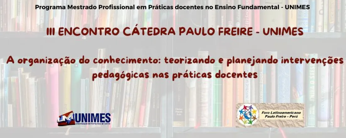 III Encontro da Cátedra Paulo Freire