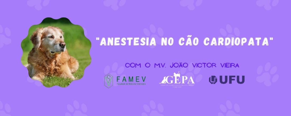 LIVE: "Anestesia no cão cardiopata"