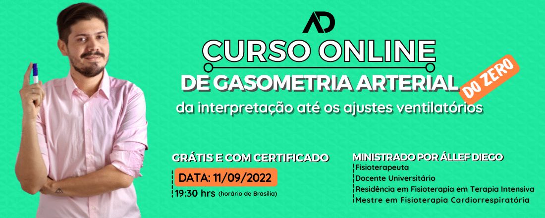 Curso Online de Gasometria Arterial: da interpretação até aos ajustes ventilatórios