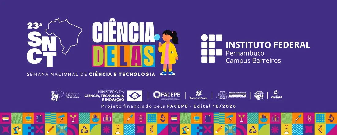 Capa de Semana Nacional de Ciência e Tecnologia 2026 - IFPE Campus Barreiros