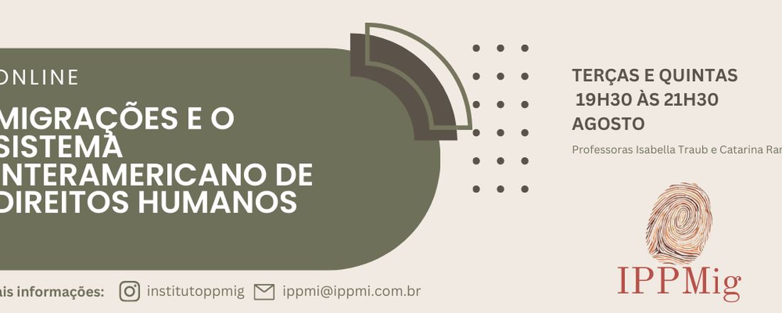 CURSO ON-LINE | MIGRAÇÕES E O SISTEMA INTERAMERICANO DE DIREITOS HUMANOS