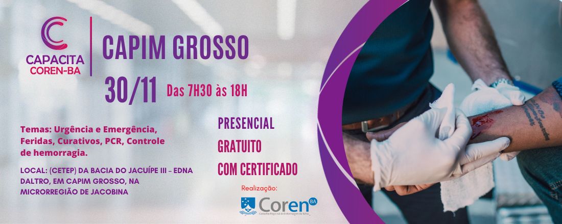 CAPACITA COREN-BA EM CAPIM GROSSO