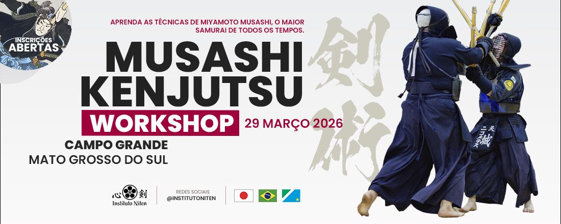 Kenjutsu Musashi Workshop – Tradição Samurai (Campo Grande)