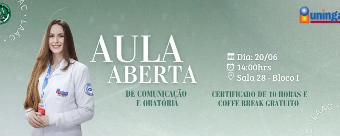 Aula Aberta: Comunicação e Oratória.