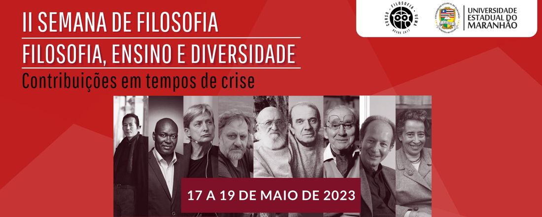 II Semana de Filosofia - Filosofia, Ensino e Diversidade - Contribuições em tempos de crise