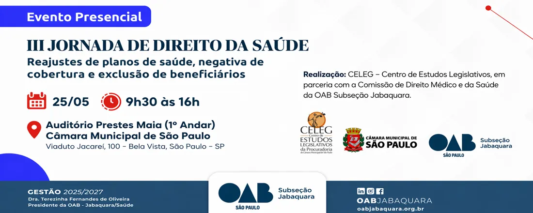 III Jornada de Direito da Saúde