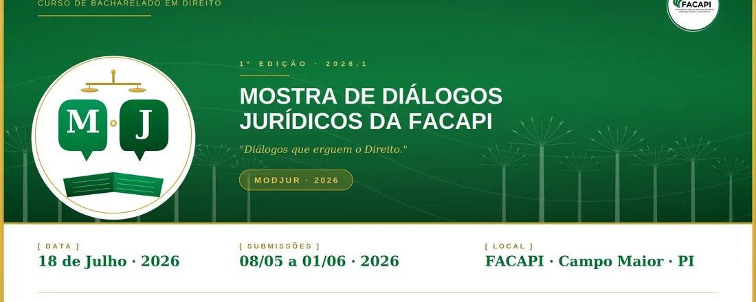 Mostra de Diálogos Jurídicos da FACAPI – MODJUR