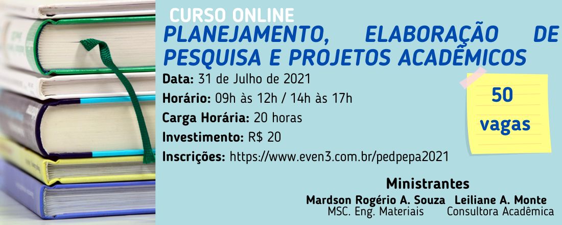 Planejamento, elaboração de pesquisa e projetos acadêmicos