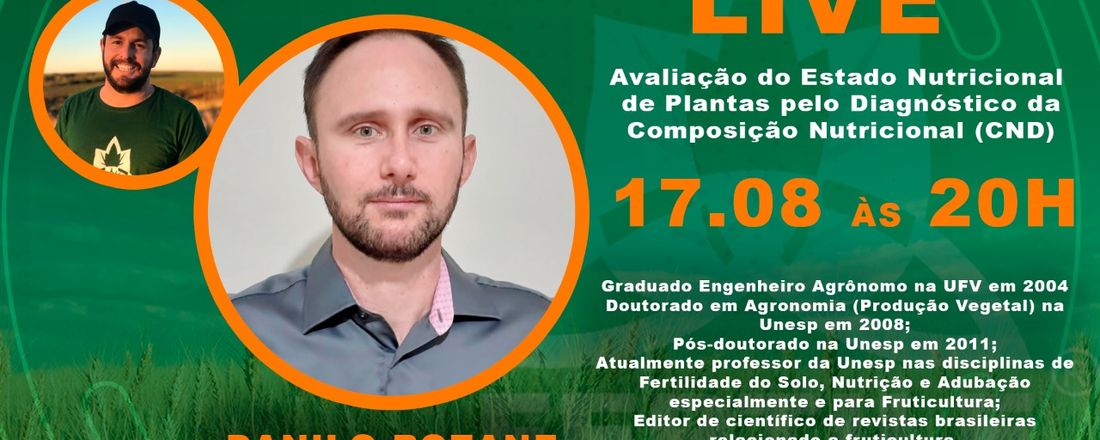 WEBINAR GRÁTIS - Avaliação do Estado Nutricional de Plantas pelo Diagnóstico da Composição Nutricional (CND)