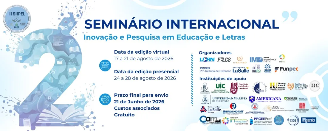 II SEMINÁRIO INTERNACIONAL DE INOVAÇÃO E PESQUISA EM EDUCAÇÃO E LETRAS - II SIIPEL 2026
