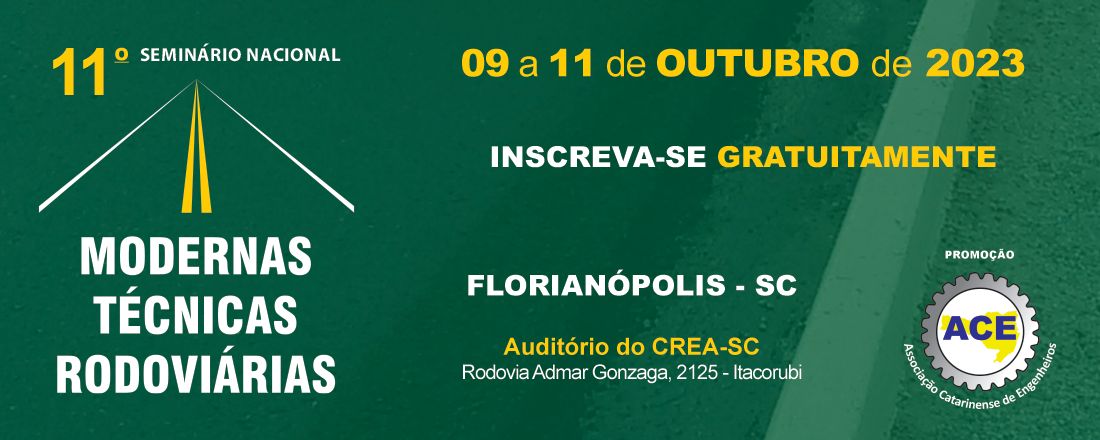 11º Seminário Nacional Modernas Técnicas Rodoviárias