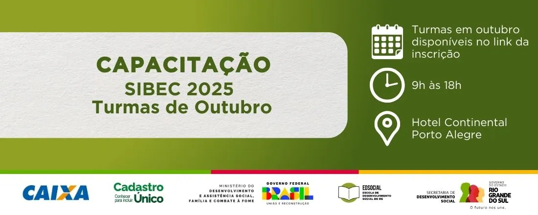 Capacitação Sibec 2025 - Turmas de Outubro