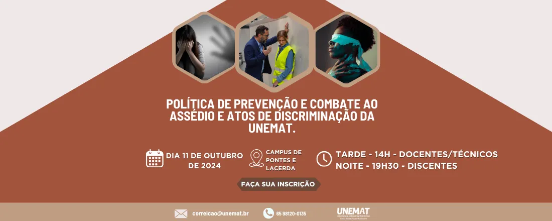 Política de prevenção e combate ao assédio e atos de discriminação da UNEMAT
