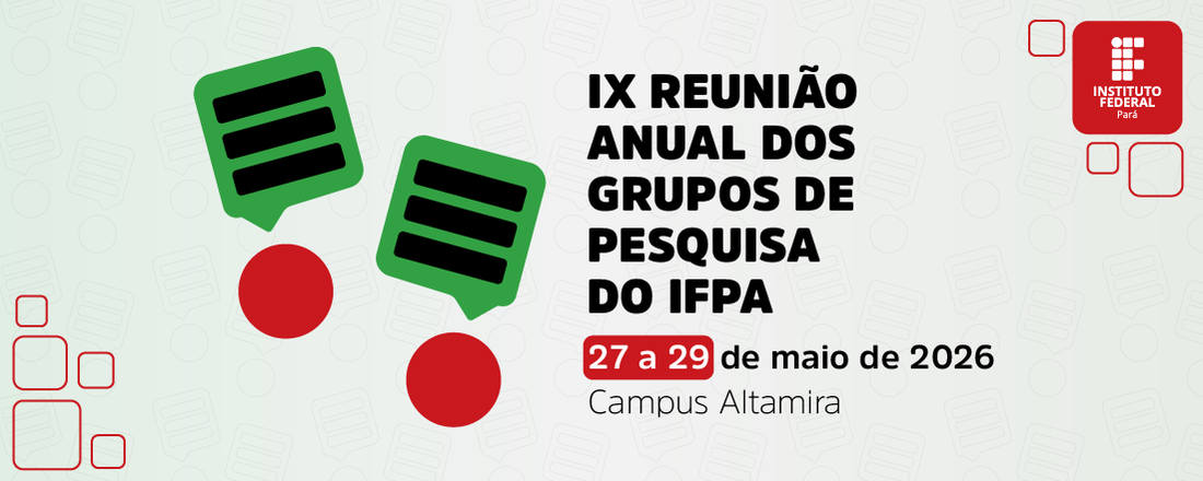 IX Reunião Anual dos Grupos de Pesquisa