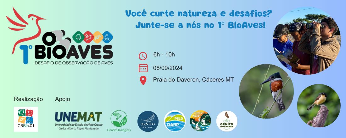1º BioAves - Desafio de Observação das Aves em Cáceres