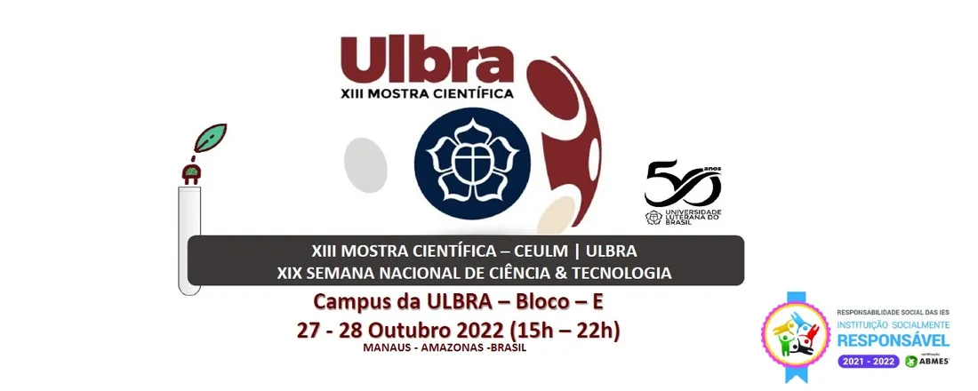 XIII MOSTRA CIENTÍFICA | XIX SEMANA NACIONAL DE CIÊNCIA TECNOLOGIA & INOVAÇÃO