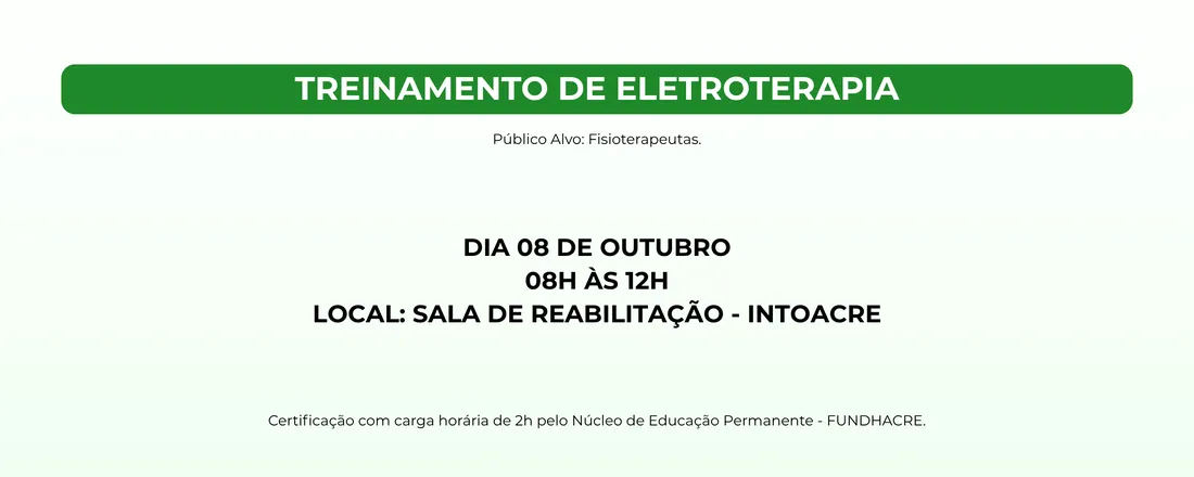 Treinamento de Eletroterapia