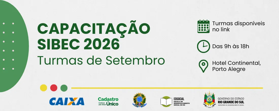 CAPACITAÇÃO SIBEC 2026 - Turmas de setembro