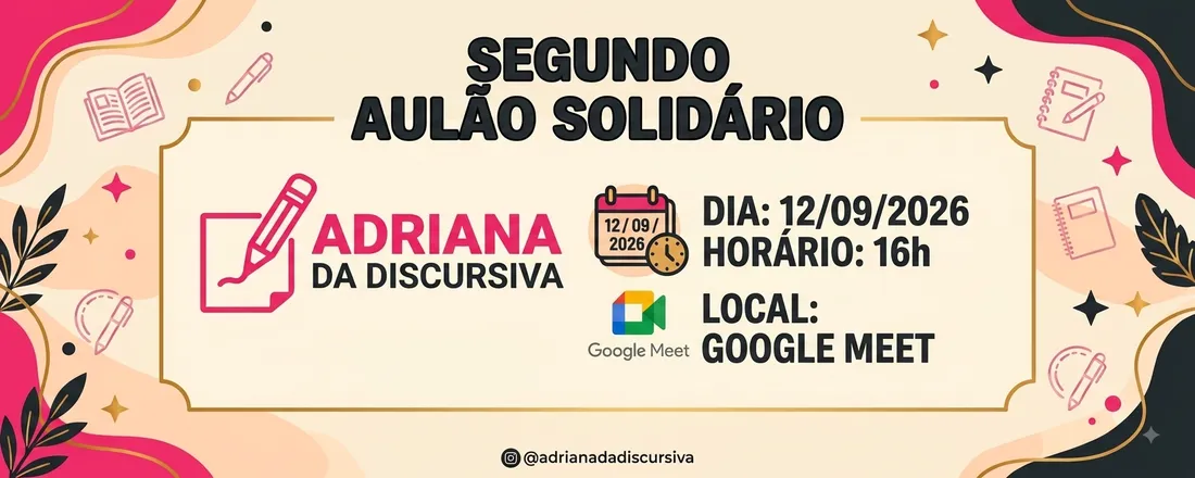 Segundo Aulão Solidário Adriana da Discursiva