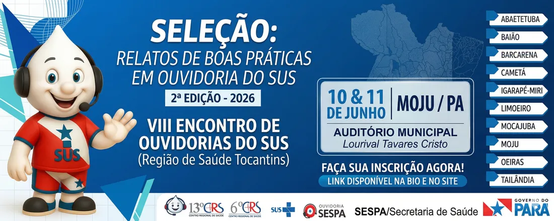 VIII ENCONTRO DE OUVIDORIAS DO SUS DA REGIÃO DE SAÚDE TOCANTINS