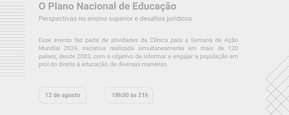 O Plano Nacional de Educação: Perspectivas no ensino superior e desafios jurídicos