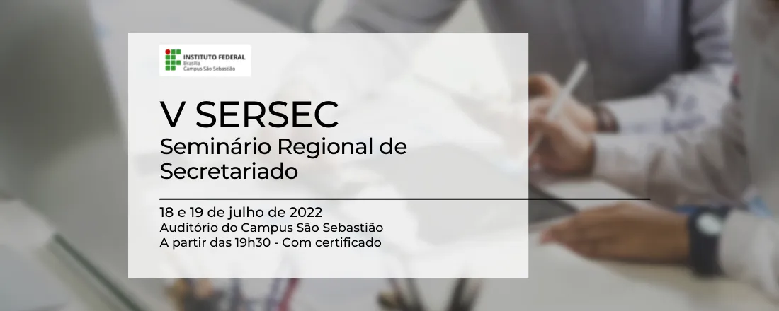 V Seminário Regional de Secretariado - V SERSEC