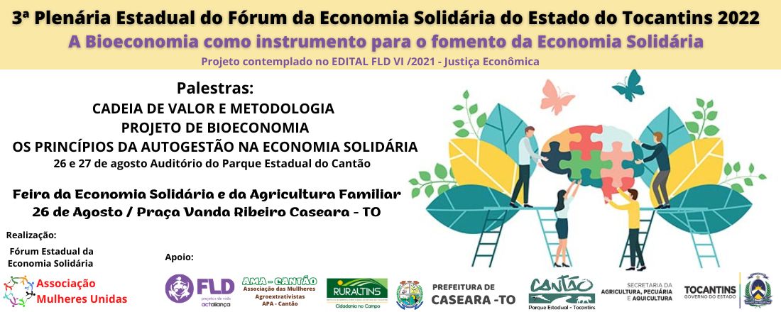 3ª Plenária Estadual da Economia Solidária do Estado do Tocantins 2022 - Parque Estadual Cantão