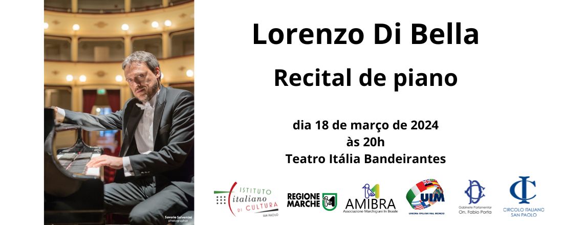 Recital de piano com Lorenzo Di Bella