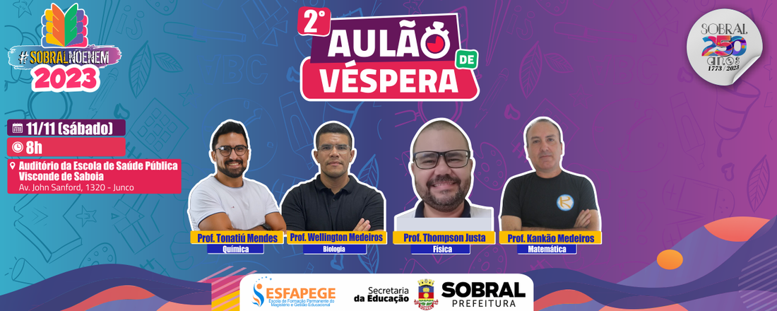 [LIVE] 2º Aulão de Véspera do #SobralnoEnem 2023