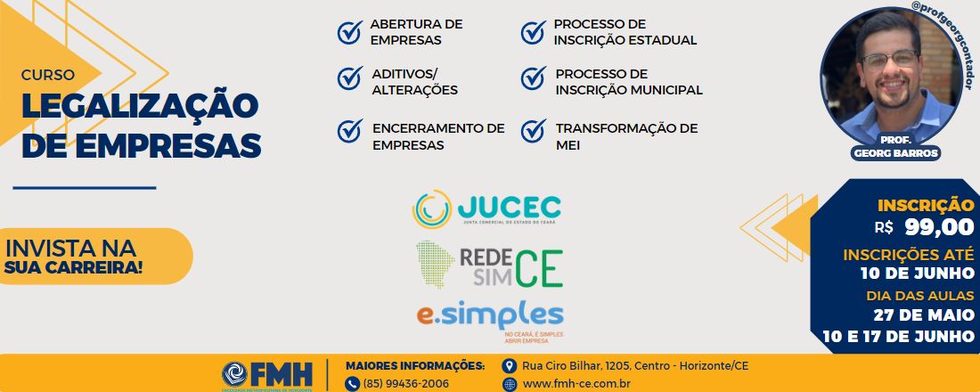 CURSO LEGALIZAÇÃO DE EMPRESAS