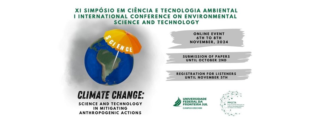 XI SIMPÓSIO EM CIÊNCIA E TECNOLOGIA AMBIENTAL, I INTERNATIONAL CONFERENCE ON ENVIRONMENTAL SCIENCE AND TECHNOLOGY