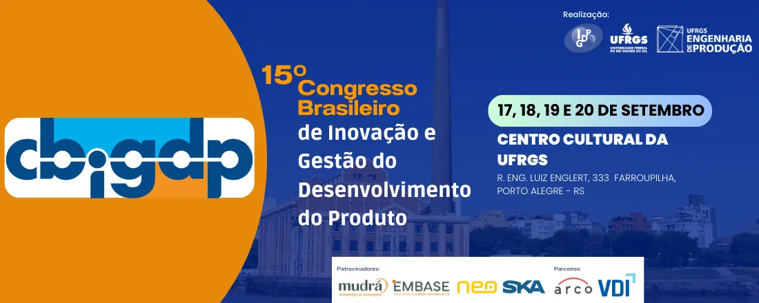 15º Congresso Brasileiro de Inovação e Gestão de Desenvolvimento do Produto