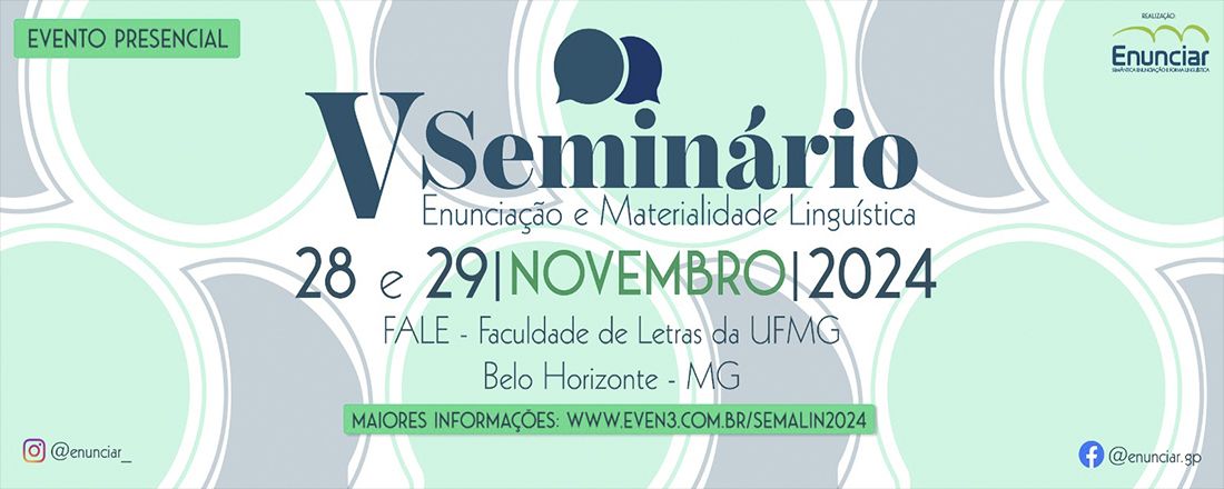 V Seminário Enunciação e Materialidade Linguística
