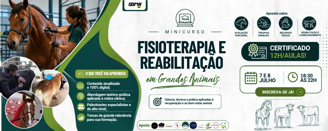 Minicurso de Fisioterapia e Reabilitação em Grandes Animais