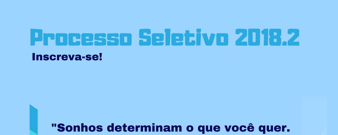 Processo Seletivo 2018.2